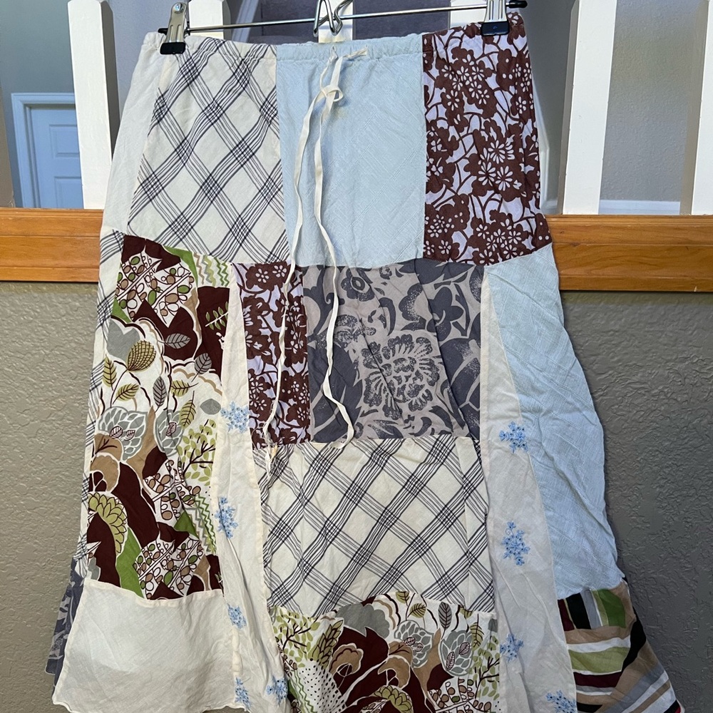 American Eagle Patchwork Midi Skirt Size 2